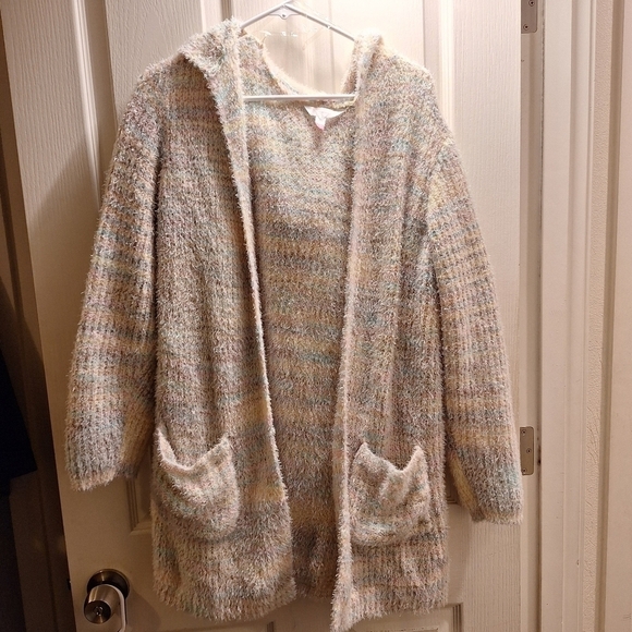 No Boundaries Sweaters - Hooded Multicolor Cardigan Cozy